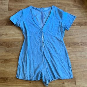 Denim zara romper